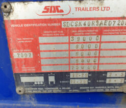 sdc extendable skeletal trailer tri axle 2007 221104