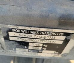 ifor williams plant trailer twin axle 2007 230605